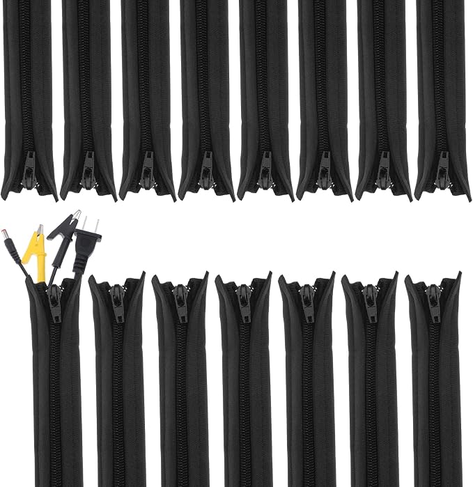 15-Pack Black Cable Sleeve Organizers by Unknown