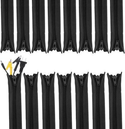 15-Pack Black Cable Sleeve Organizers by Unknown
