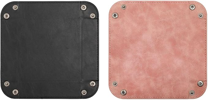 siduater Valet Tray Desktop Storage Organizer – Vegan Leather Catchall Bedside - Image 2