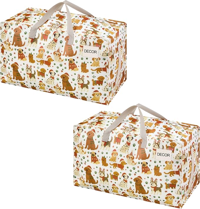 VENO 2 Pack Moving Bags and Large Christmas Decoration Storage Bins by Veno