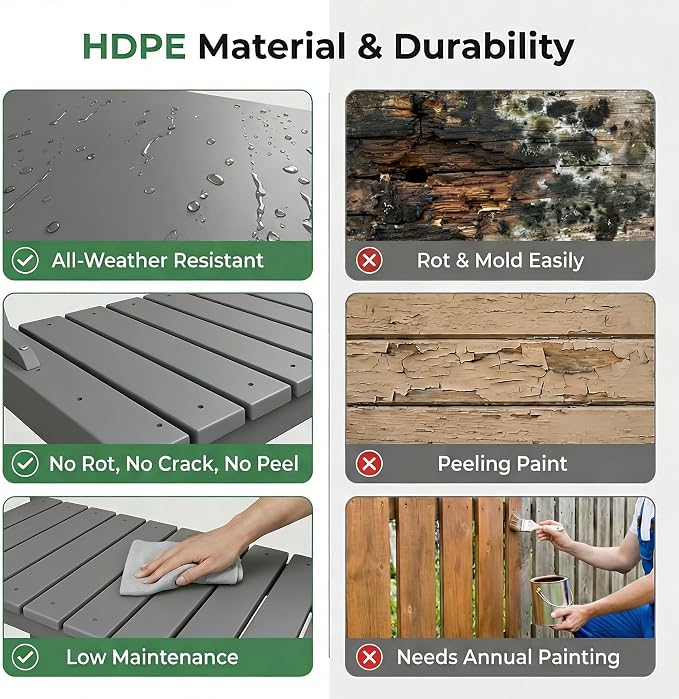Outdoor Potting Bench with 3 Tier, All-Weather Patio Potting Table with Tool - Image 4
