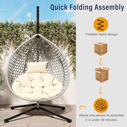 SOFTSEA Outdoor Wicker Egg Chair - Image 3