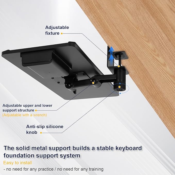 Adjustable Under Desk Keyboard Tray - Image 5
