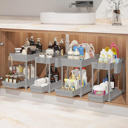 Sevenblue 4-Pack 2-Tier Under Sink Organizer by Sevenblue