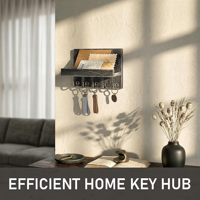 Rebee Vision Pine Wood Key Holder Wall Mount - Image 3