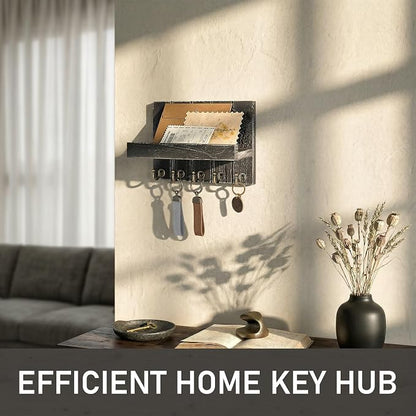 Rebee Vision Pine Wood Key Holder Wall Mount - Image 3