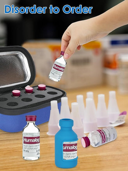 YOUSHARES Insulin Fridge Holder Storage Case Organizer, Insulin Vial Organizer - Image 2