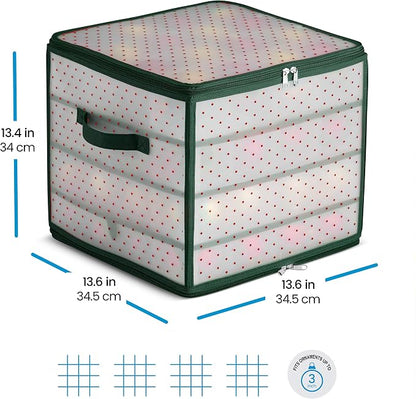 ZOBER Christmas Ornament Storage Box Plastic - Image 6