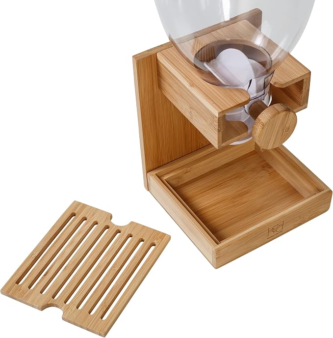 Honey-Can-Do Compact Dry Food Dispenser, Single Control & Snack Storage - Image 5