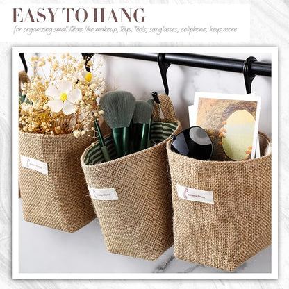 Boao 18 Pcs Wall Hanging Storage Foldable Basket Bags - Image 5