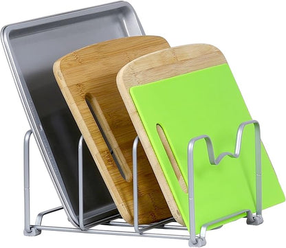 Simple Houseware Kitchen Cabinet Pantry and Bakeware Organizer Rack Holder - Image 3