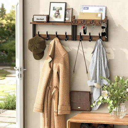 29'' Rustic Coat Rack Wall Mount - Image 2