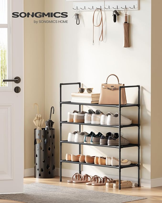 SONGMICS 4-Tier Shoe Rack, Shoe Storage - Image 3