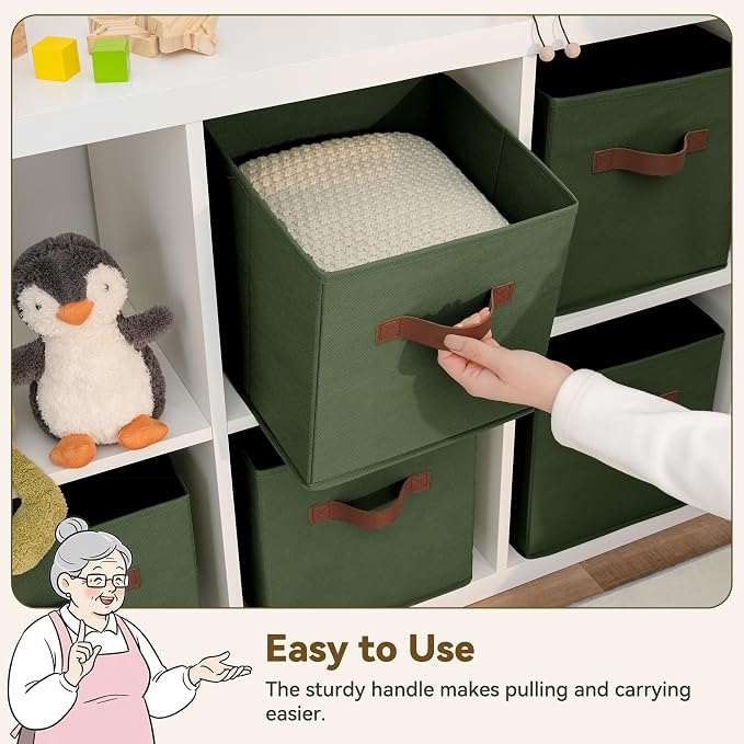 GRANNY SAYS Cube Storage Bins, 11 Inch Storage Cube Organizer, Collapsible - Image 3