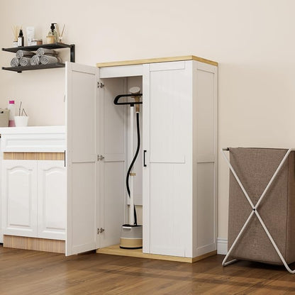 Wooden 55" Tall Broom Closet Storage Cabinet - Image 5