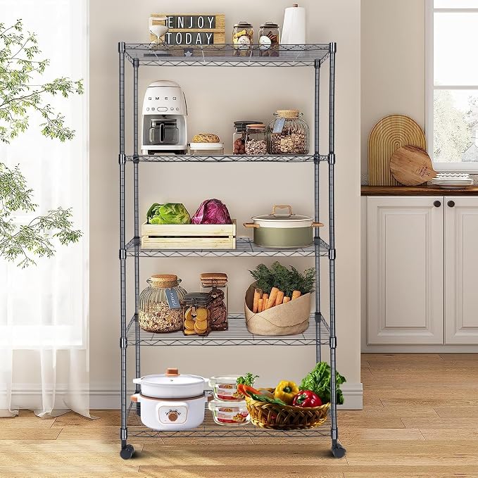 Whitmor 5-Tier Heavy Duty Shelving Unit, Metal Adjustable Storage Shelves - Image 5