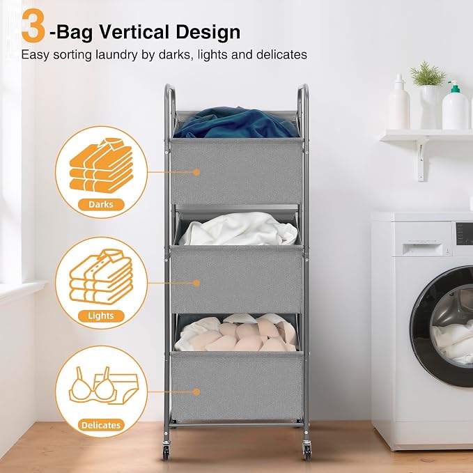 STO STO 3-Tier Vertical Laundry Hamper - Image 5