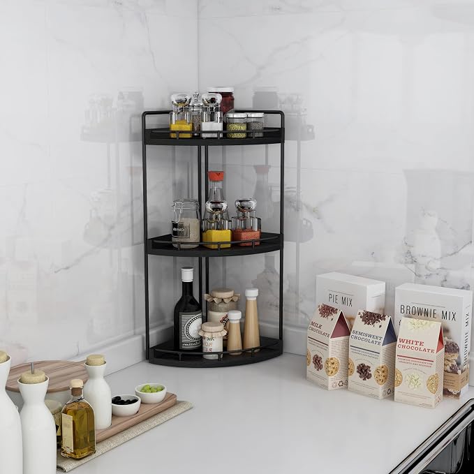 Dorhors Corner Bathroom Organizer Countertop, Vanity Counter Storage Shelf | 3 - Image 6
