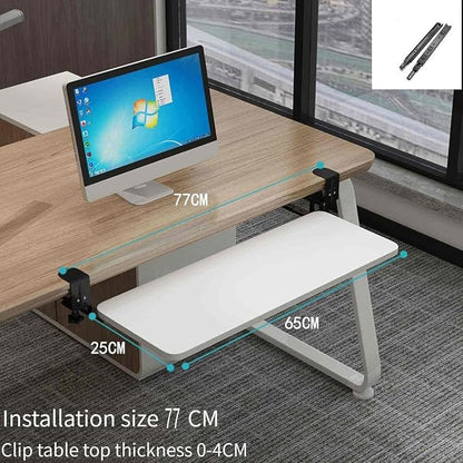 Under Desk Tray No Drill, Slide Out Keyboard Tray Under Desk, Keyboard Slide ut - Image 7