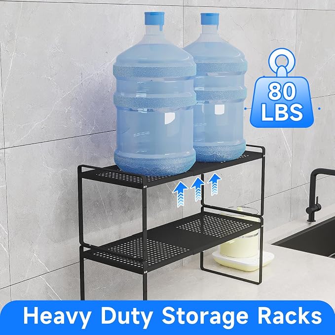 Expandable Cabinet Shelf Organizers, Kitchen Small Stand Rack Organization - Image 5