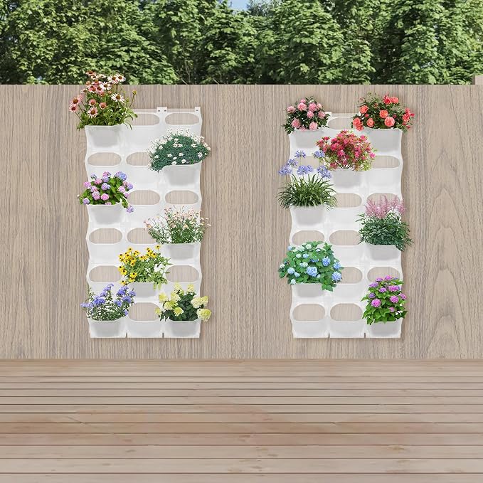 36-Pot Vertical Wall Planter, Modular Stackable Garden - Image 3