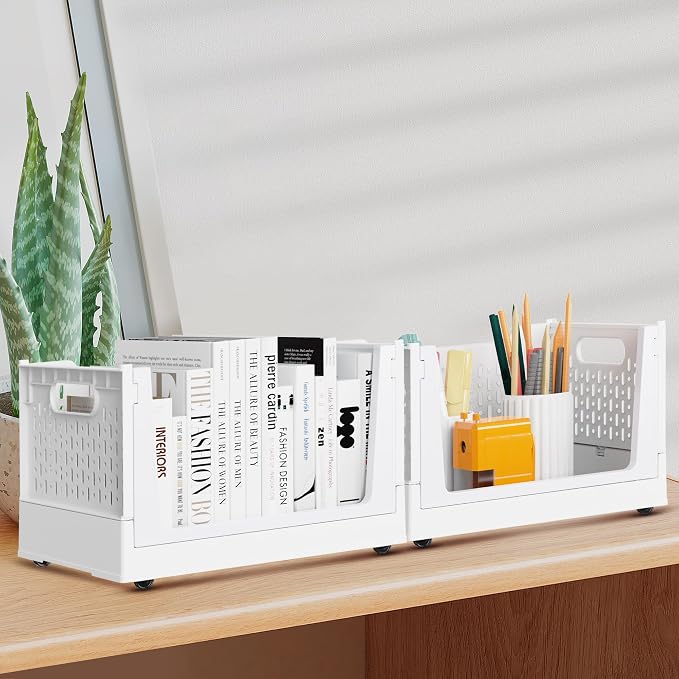 Stackable Storage Bins, Folding Collapsible Closet Organizers and Storage Bins - Image 5