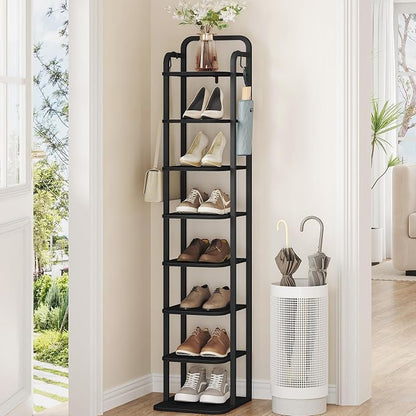 Hzuaneri 8 Tiers Vertical Shoe Rack, Narrow Shoe Tower, Tall Shoes Shelf by Hzuaneri