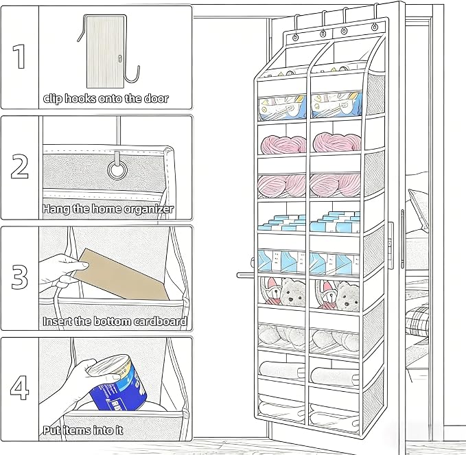 5-Tier Heavy Duty Over the Door Organizer - Image 5