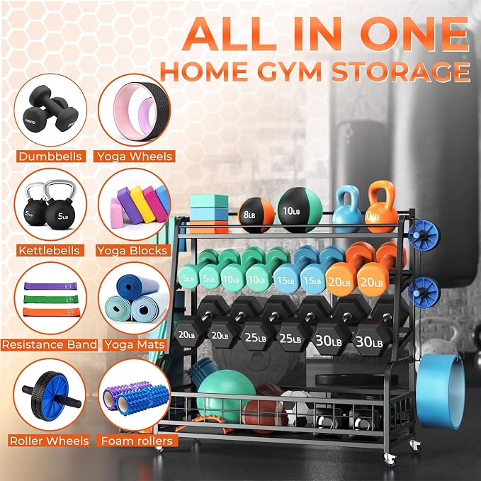 4-Tier Dumbbell Rack Weight Stand - Image 4
