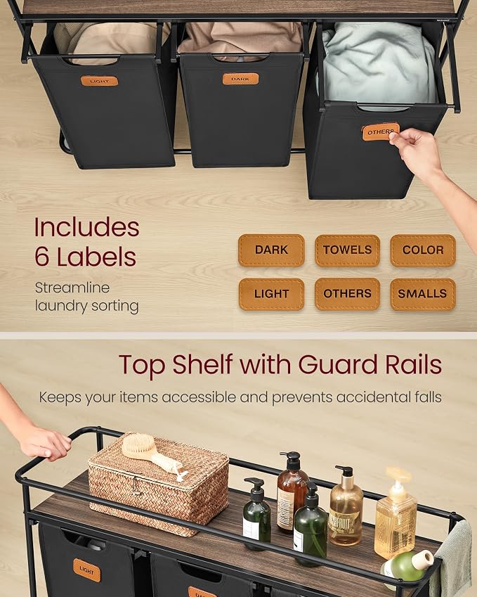 VASAGLE Laundry Sorter, Laundry Hamper - Image 5