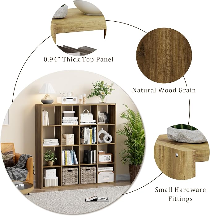 VDNEND Cube Storage Organizer Bookcase, Decorative 11 inch Open Back Cubical - Image 5