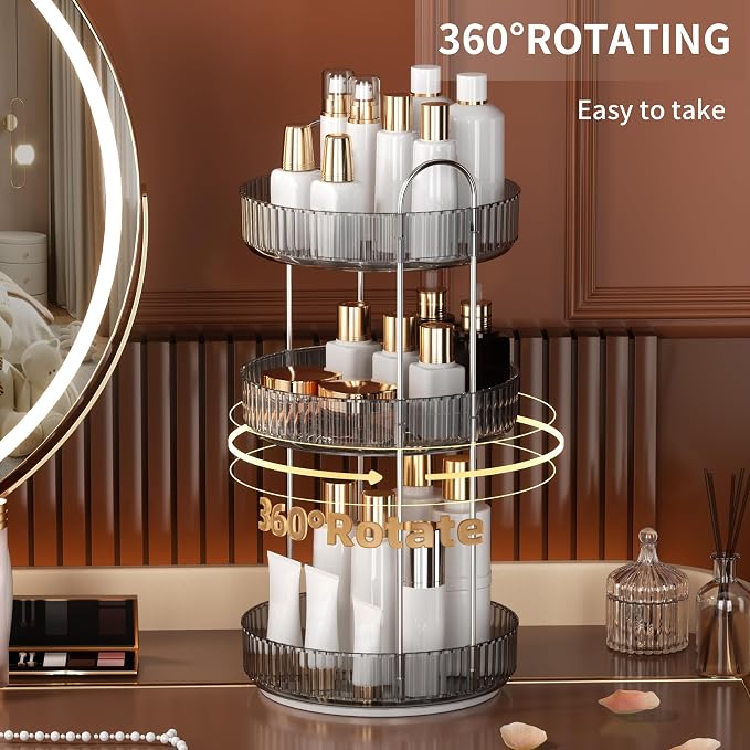YCIA&DONE 360 Rotating Makeup Organizer and Storage - Image 2