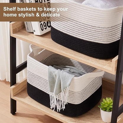 Storage Basket for Organizing, Woven Baskets for Storage, Rectangle Decorative - Image 5