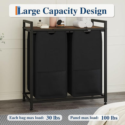 Garvee 97L Laundry Basket 2 Section, Laundry Hamper - Image 8