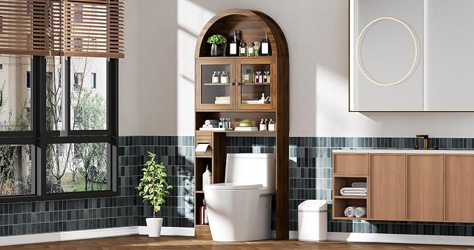 Arched Over The Toilet Storage Cabinet - Image 7