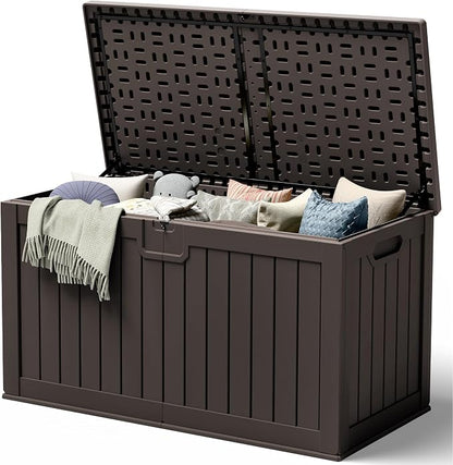 240 Gallon HDPE Deck Box Outdoor Indoor Waterproof Storage Box by Acurax