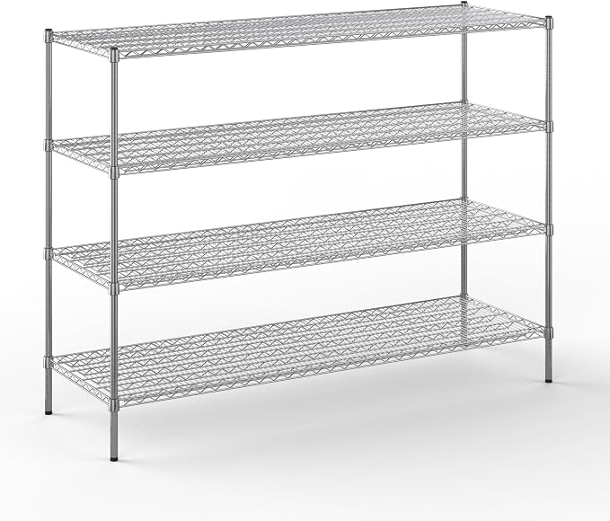 24" Deep x 72" Wide x 54" Height Wire Shelving Kit | 4-Tier | NSF Commercial by Regal+Altair