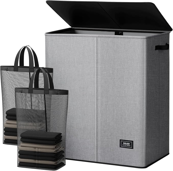 SOLEDI Double Laundry Basket by SOLEDI