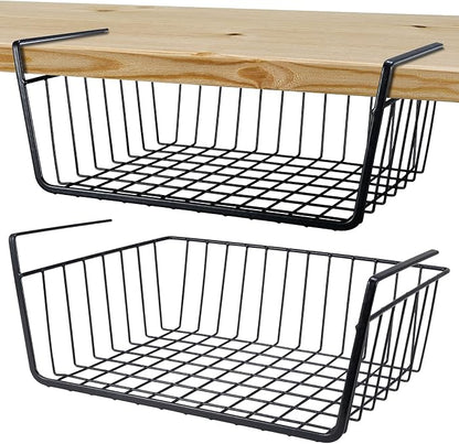 Undershelf Storage Basket Under Shelf Wire Basket Household Metal Under Shelf by ELEATTRUN