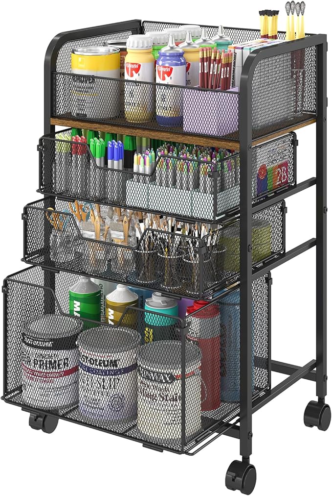 4-Tier Rolling Utility Cart by FollowWithYociyogaTogether