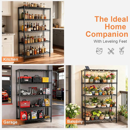 5-Tier Heavy Duty Shelving Unit, Metal Shelving - Image 4