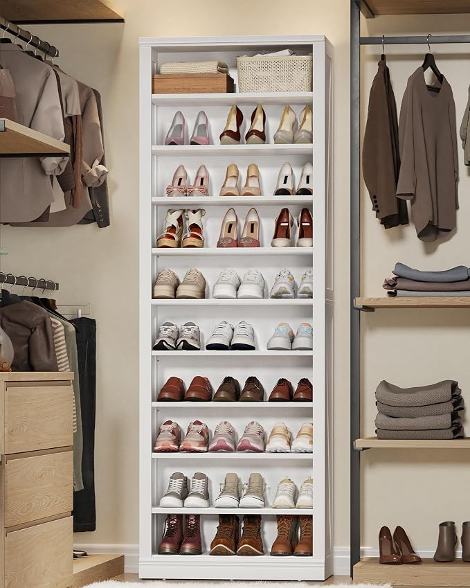 Hzuaneri Shoe Storage Cabinet, 10 Tiers Farmhouse Tall Shoe Cubby Organizer | - Image 7