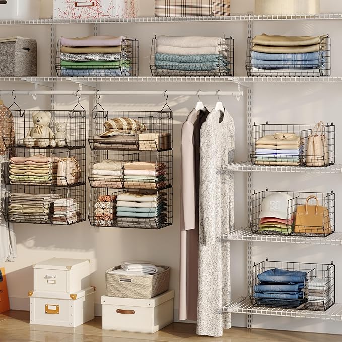 Jautokerdar 3 Tier Closet Hanging Shelves - Image 2