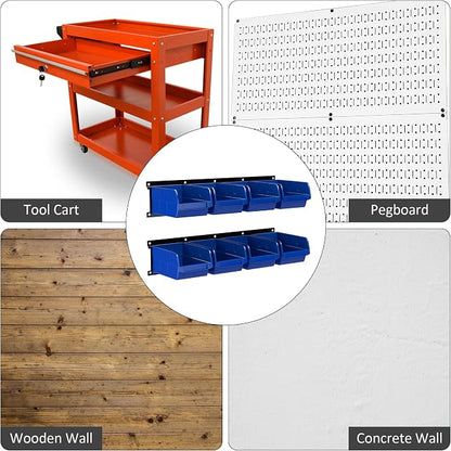UNITEDPOWER wall mounted garage storage bin, Parts Rack, Plastic Hanging - Image 7
