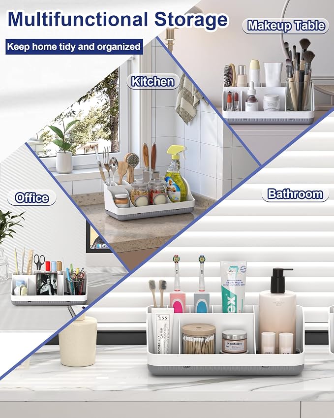 Bathroom Counter Organizer and Storage, 7 Slots Detachable Toothbrush Holders - Image 6