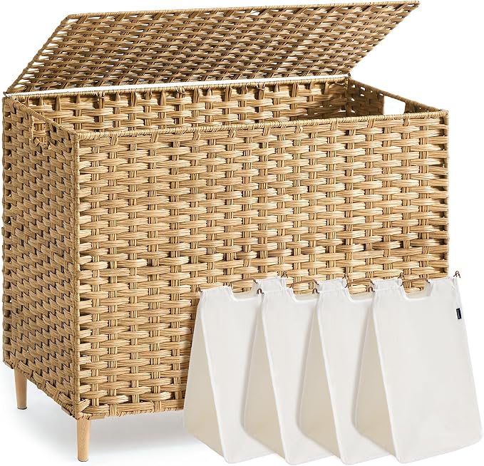 SONGMICS 4-Section Laundry Hamper by Unknown