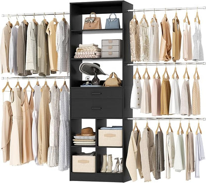 Besiost Closet System, 4-8 FT Closet Organizer Tower by Besiost