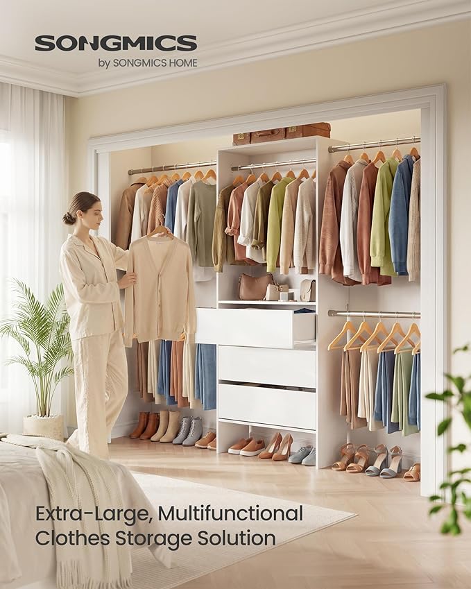 SONGMICS closet system, customizable walk-in closet organizer system - Image 2