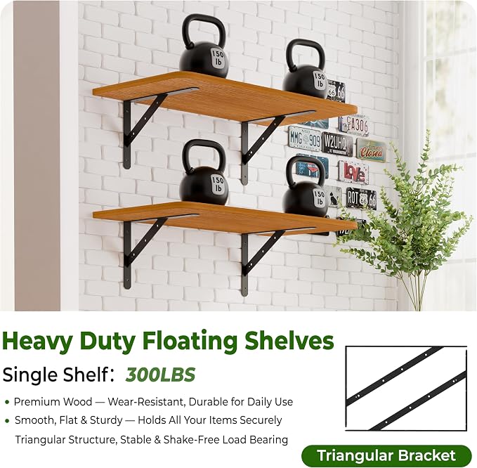 Dogsky 2-Pack Garage Storage Shelving Wall Mounted, 3x2Ft Heavy Duty Wood - Image 5