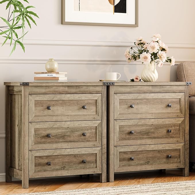 Dresser for Bedroom with 3 Drawers, Small Chests of Drawers, 27.55" Wide - Image 6